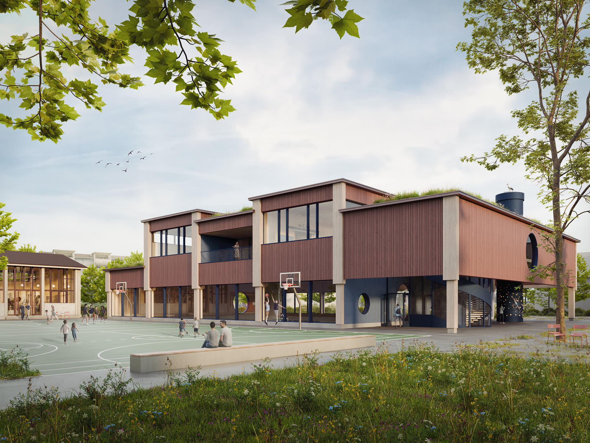 Huber Waser Mühlebach
Architektur ETH SIA BSA - Wettbewerb Doppelturnhalle - 1. Preis - Nebikon - 2026